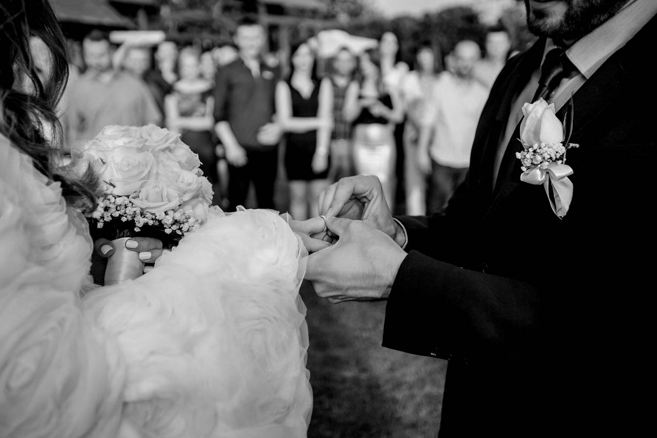 Putting a ring on finger