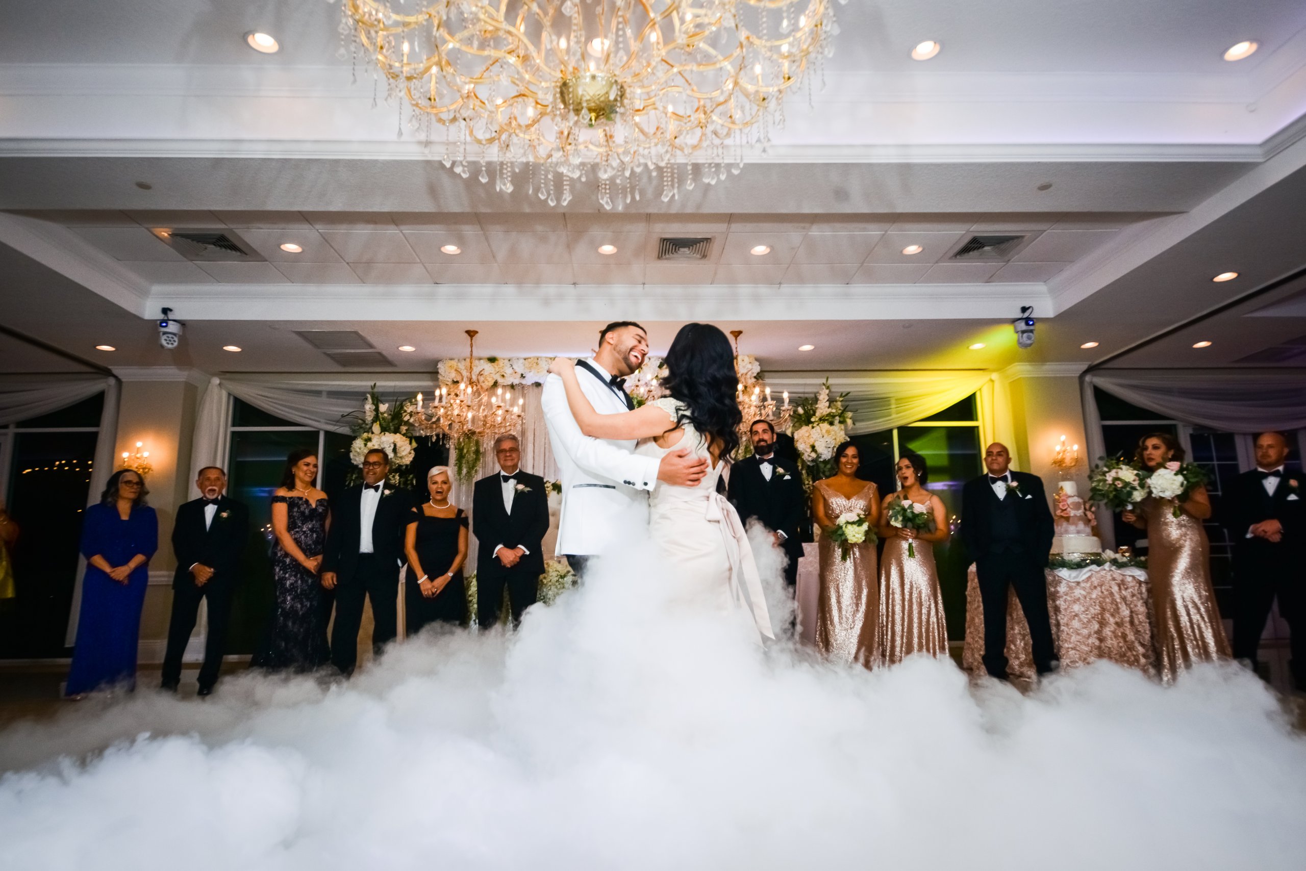 Couple dancing on a cloud