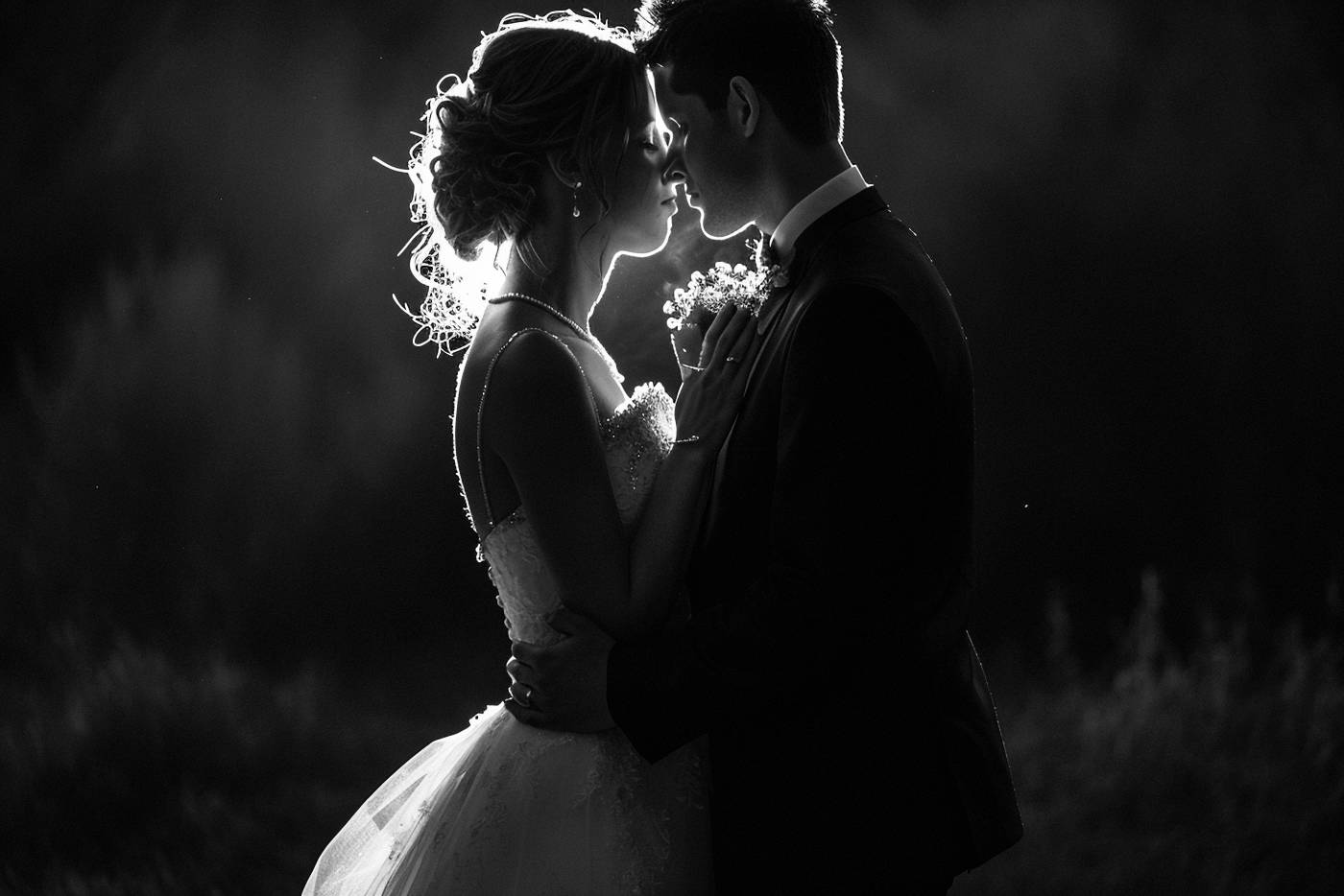 Married couple posing together